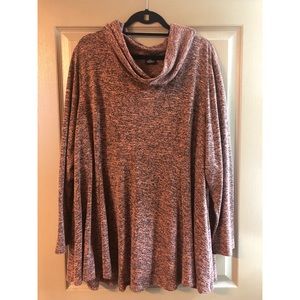 Bobeau Womens Plus Size Long Sleeve Cowl Neck Sweater 3X